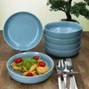 Ritzenhoff 6x Jasper Suppenteller 610ml Graublau Steingut 6 Produktbild-Vorschau 3
