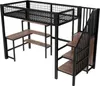 Hochbett mit Schreibtisch, Lattenrost, Rausfallschutz und Produktbild-Vorschau 8