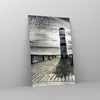 Bilder auf glas - Einteilig - See Leuchtturm Holzbrücke Produktbild-Vorschau 4