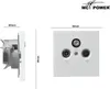 Antennendose McPower ''Shallow'' für TV, Radio und Sat, UP, Produktbild-Vorschau 3