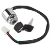 A motorcycle ignition switch with two keys and a wiring harness is shown against a white background. Produktbild-Vorschau