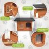 Isoliertes Katzenhaus für Draußen aus Holz – Wetterfest Produktbild-Vorschau 2