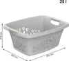 Rotho Blumen Wäschekorb 25l Cool Grey Produktbild-Vorschau 4