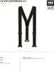 A product image of black suspenders on a white background. Anteprima dell’immagine prodotto