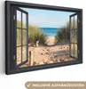 Leinwand Bilder 120x80 cm - Fensterblick - Meer - Sand - Produktbild-Vorschau 1