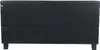 A black upholstered headboard with two legs is shown against a white background. Náhled obrázku produktu