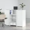 vidaXL Recepční stůl bílý 135x50x103,5 cm materiál na bázi Náhled obrázku produktu 3