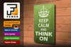 Blechschild Spruch 20x30cm Keep Calm and think on Produktbild-Vorschau 4
