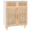 vidaXL Sideboard Weiß 60x30x75 cm Massivholz Kiefer und Produktbild-Vorschau 15