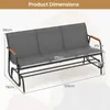 KOMFOTTEU 3-Sitzer Gartenbank, Schaukelbank aus Stoff mit Produktbild-Vorschau 5