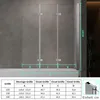 Duschabtrennung Faltbar Duschwand für Badewanne 120x140cm Produktbild-Vorschau 4