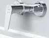 A chrome shower faucet mounted on a white wall. Produktbild-Vorschau