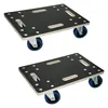Two identical black furniture dollies with blue wheels are shown against a white background. Podgląd zdjęcia produktu