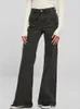 Urban Classics - Damen Vintage Flared Jeans BLACK WASHED Produktbild-Vorschau 1