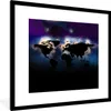 MuchoWow® MuchoWow® Gerahmtes Poster Weltkarte - Lila - Produktbild-Vorschau 1
