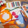 Schablonen Malen für Kinder, 8 Stück Set 15x15 cm Früchte, Produktbild-Vorschau 2