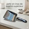 ZOOPARK Litière Fermée Chat XXL 70x50cm Inox - Maison de Voir les images du produit 5
