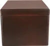A brown wooden box with a lid. Produktbild-Vorschau