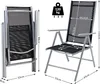 CASARIA® Gartenstuhl Set Klappbar Aluminium Wetterfest Produktbild-Vorschau 3