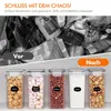 Theo&Cleo Vorratsdosen mit Deckel luftdicht, 9 Stück je 2L, Produktbild-Vorschau 5