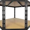 Rohový regál černý 180 x 90 x 42 x 60 cm Náhled obrázku produktu 2