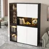 Merax Hochschrank mit LED-Leuchten, Vitrine mit Produktbild-Vorschau 3