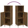 vidaXL Mobile da bagno in rovere fumé 30x30x95 cm Materiale Anteprima dell’immagine prodotto 10