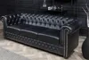 Chesterfield 3-Sitzer Sofa 205cm schwarz Kunstleder Produktbild-Vorschau 4