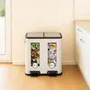 Relaxdays Mülleimer, 2 Fächer, je 15 Liter, entnehmbare Produktbild-Vorschau 5