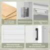 A collage of images showcasing different features of a white bathroom vanity. Podgląd zdjęcia produktu
