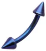 Augenbrauenpiercing: Piercing Titan Hantel mit Spikes Produktbild-Vorschau 1