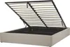 A bed frame with the mattress support slats lifted open, revealing the storage space underneath. Náhľad obrázku produktu