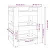 vidaXL Chariot de cuisine blanc 60x45x80 cm Bois composite Voir les images du produit 9