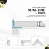 Slim-Line Edelstahl L-Profil Fliesenschiene V2A L250cm Produktbild-Vorschau 4