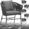 A collage of outdoor chairs with a close-up of one chair in the foreground. Náhled obrázku produktu