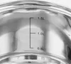 Close-up of the inside of a stainless steel pot with volume markings. Produktbild-Vorschau