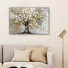 Leinwand Bilder 90x60 cm - Lebensbaum - Beige - Grau - Gold Produktbild-Vorschau 6