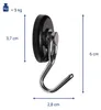 MAUL Magnet rund 2 Stück 5 kg Stahl Metall Ferrit mit haken Produktbild-Vorschau 10