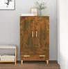 vidaXL Highboard smoke oak 70x31x115 cm odvodený výrobok z Náhľad obrázku produktu 1