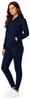 Damen Jogginganzug einfarbig 100% Baumwolle 586 Navy XL Produktbild-Vorschau 1