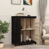 vidaXL Sideboard Noir 83x41,5x100 cm Pin massif Voir les images du produit 3