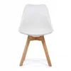 A white chair with wooden legs on a white background. Náhled obrázku produktu