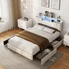 UnboxG Polsterbett 160x200 cm mit Stauraum,  LED & USB Produktbild-Vorschau 10