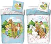 Two bedding sets with cartoon characters and horses. Produktbild-Vorschau