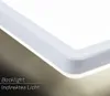 A close-up view of the edge of a white LED ceiling lamp, showing indirect lighting. Náhľad obrázku produktu