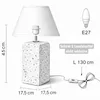 Tischlampe Zement Nachttischlampe Tischleuchte Stein Lampe Produktbild-Vorschau 7