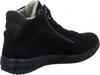 A side view of a black suede boot with a zipper. Anteprima dell’immagine prodotto