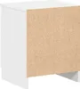 A white cabinet with a visible particle board back panel. Produktbild-Vorschau