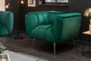 Retro Sessel NOBLESSE 106cm smaragdgrün Samt mit Produktbild-Vorschau 3