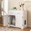 COSTWAY Katzenschrank für Katzentoilette, Katzenklo Schrank Produktbild-Vorschau 2